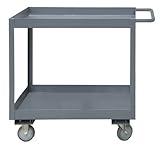 Durham 14 Gauge Steel Stock Truck with 3" Lips Up, RSC3-1830-2-95, 1200 lbs Capacity, 2 Shelves