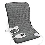 Heating Pad-Electric Heating Pads for Back,Neck,Abdomen,Moist Heated Pad for Shoulder,Knee,Hot Pad for Arms and Legs,Dry&Moist Heat & Auto Shut Off(Charcoal Gray, 12''×24')
