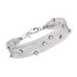 Ross-Simons Italian Sterling Silver Multi-Strand Mesh Bracelet. 7 inches