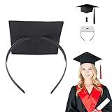 Kistreao Graduation Cap Headband with Upgraded Clip Inside, Secures Cap Firmly, Black Headband Maintains Hairstyle, Suitable for Male & Female Graduates - Upgraded Interior Design