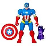 Avengers Marvel MixMashers Captain America Custom Mix-and-Match Action Figure & Accessories, 5-Inch-Scale Super Hero Toys for Kids Ages 4+