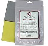 Metal Care Kit for Stainless Steel, Copper, Brass, Chrome. Made in USA, Non-toxic 11 x 14 Inch, 2 Cotton Cloth Set: 1 for Cleaning and Polishing, 1 for Finish Shine. Environment, User-Friendly Cleaner