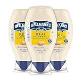 Hellmann's Real Mayonnaise Squeeze Bottle 3 Count a Rich Creamy Condiment Gluten Free, Made With 100% Cage-Free Eggs 20 oz