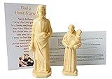 Westmon Works Saint Joseph and St Anthony Home Seller and Finder Kit Mini Statues with Prayer Cards for Selling and Buying a House