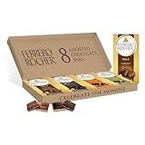 Ferrero Rocher Premium Hazelnut Chocolate Bars, Milk, Dark, Macadamia and Salted Caramel, 8 Count, 3.1 oz Each