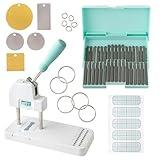 We R Makers, Jewelry Press Kit Machine, Includes 1 Jewelry Press, 34 Piece Metal Stamping Kit, and Alignment Stickers, The Perfect Jewelry Kit for Adults to Make Rings, Necklaces and Magnets