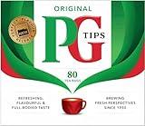 PG Tips Premium Black Tea Non-Pyramid Bags, 80 Count