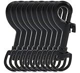 BIKICOCO 3/5'' Swivel Bolt Snap Hook Lobster Claw Clasp Trigger Spring Loaded Clip, D-Ring Ended, Black - Pack of 10