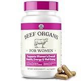 Beef Organ Supplement for Women - Beef Liver, Kidney, Heart and Uterus Tissue, Supports Women's Overall Energy and Health - Pasture Raised in New Zealand - No Fillers or Flow Agents - 120 Capsules