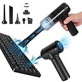 TOBTOS Powerful Keyboard Cleaner, Compressed Air Duster, Blower and Vacuum 3-in-1, USB Rechargeable Electric Air Duster for Car, Computer, Home and Office Dust Cleaning