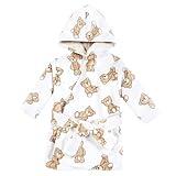 Hudson Baby Unisex Baby Mink with Faux Fur Lining Pool and Beach Robe Cover-ups, Teddy Bears, 18-24 Months