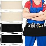 JenPen 4 Pcs Canvas Apron with 2-pocket Bulk Carpenter Work Waist Apron Unisex Cloth Tool Belt Washable Utility for Men Women Adults Woodworkers, Artists, and Other Craftspeople