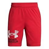 Under Armour Boys Tech Logo Shorts, (600) Red / / White, Large