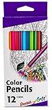 Pentel Arts Colored Pencils, Assorted Colors, Set of 12