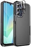 Ezanmull for Samsung Galaxy A16 5G Phone Case, [Military Grade Drop Protection] [Glass Screen Protector + Camera Lens Protector] Non-Slip Shockproof Case for Samsung Galaxy A16 5G (Black)