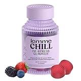 Lemme Chill Stress Relief Gummies with 300mg KSM-66 Ashwagandha, Lemon Balm, Passionflower & Goji to Support Relaxation, Healthy Cortisol & Sleep - Gluten-Free, Non-GMO, Mixed Berry (60 Count)