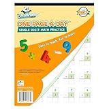 Channie’s One Page A Day Single Digit Addition & Subtraction Workbook for Pre-Kindergarten - 1st Grade Elementary School Students, Single Digit Math Practice, 50 Pages