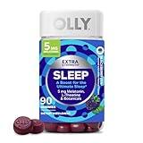 OLLY Extra Strength Sleep Gummy, Occasional Sleep Support, 5 mg Melatonin, L-Theanine, Chamomile, Lemon Balm Extracts, Sleep Aid, BlackBerry Flavor - 90 Count (Packaging May Vary)