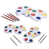 Neliblu Mini Watercolor Paint Set for Kids - 24 Pack of Individual Watercolor Palettes in 5 Colors with Brush - Ideal for Party Favors, Prizes, Art Supplies - Washable Kids Paint Set for Young Artists