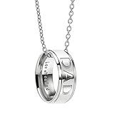 Necklances for Women Fashion & Fashion DAD MOM Letters Carved Ring Pendant Necklace Mother's/Father's Day Gift