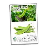 Sugar Snap Snow Pea Seeds (Pisum sativum, Macrocarpon Group) – 50+ Non-GMO & Heirloom Seeds by Isla’s Garden Seeds, Crisp & Sweet Edible Pods, Climbing Vine for Spring Gardens, Great Gardening Gift
