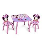 Delta Children - Disney Minnie Mouse Kids Table and Chair Set 3- Piece Set (2 Chairs Included) - Ideal for Arts & Crafts, Snack Time, Homework & More, Pink