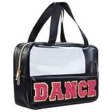 Burskit Dance Bag Dace Recital Gifts Clear Makeup Bag Dance Competition Must Haves, Dance Accessories for Girls Dance Stuff Preppy Cosmetic Bag Travel Toiletry Bag (STB-MH-CHEER, STB-HS-DANCE)