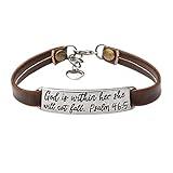 Yiyang Christian Gifts for Women Bible Verse Jesus Christian Christmas Gifts for Women Inspire Me Jewelry for Her God is Within Her She Will not Fall