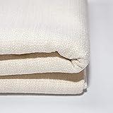 Yutong Fabric by The Yard and 9OZ-100% Polyester Upholstery Sewing Fabrics-Solid Ivory Pattern
