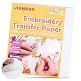 12pcs Water Soluble Embroidery Paper, 8.5"X11" Stick and Stitch Embroidery Transfer Paper, Wash Away Stabilizer for Embroidery, Embroidery Paper Wash Away Printable