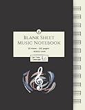 Blank Sheet Music Notebook: Music Manuscript Paper / White Marble Blank Sheet Music / Notebook for Musicians / Staff Paper / Composition Books Gifts ... * Large * 12 Stave * 102 pages *