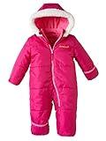 Pink Platinum Baby Girls' One-Piece Puffer Winter Snowsuit with Hood (Newborn & Infant), Size 9/12M, Berry