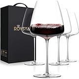 OJA Red Wine Glasses Set of 4, Large Burgundy Glasses 23 OZ, Hand Blown Crystal Glass Light, Clear, Best for Wine tasting, Birthday, Christmas, Anniversary, Father's Day