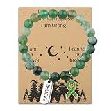 WSNANG Organ Donation Appreciation Gift Green Ribbon Mental Health Awareness Bracelet Kidney Donor Transplant Gift (GreenRibbonBracelet)