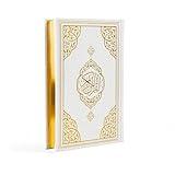 FURKAN The Noble Qur'an Arabic Large Size, Al Quran Al Karim, Islamic Gift, Gift for Men & Women, (6.7x9.5″) Thermo Leather Quran - White
