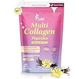 Fuel Beauty Blend Premium Multi Collagen Protein Powder – 11-in-1 Collagen Formula for Women with Resveratrol Extract, Hyaluronic Acid, Biotin Beauty Supplements Hair, Skin & Nails – French Vanila