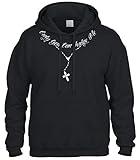 Cybertela Only God Can Judge Me Tattoo Necklace Sweatshirt Hoodie Hoody (Black, 2X-Large)