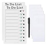 2 Pieces Sliding Chore Chart for Kids Checklist Memo Reusable to Do List Plastic Daily Plan Board for Wall 4.7x7.9 Inch