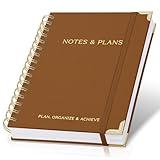 Aesthetic Daily Planner And Notebook With Hourly Schedule - Aesthetic Spiral To do List Notepad For Work/Home to Organize Tasks And Appointments - Stylish School/Office Supplies Book For Women