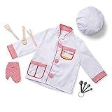 Melissa & Doug Chef Role Play Costume Set With Accessories - Pretend Chef Outfit For Kids Ages 3+