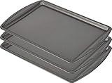 GoodCook Everyday Nonstick Carbon Steel 13” x 9” Baking Sheet Set, 3 Pack – Standard-Sized Carbon Steel Cooking Pans, Bakeware Set, Cookie Sheets for Baking, Oven Pan Set