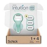 Schick Intuition Razors for Women with Sensitive Skin | 1 Razor & 4 Intuition Razor Blades Refill with Organic Aloe