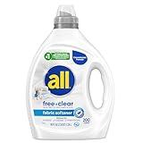 all free clear, Original, Liquid Fabric Softener for Sensitive Skin, Unscented and Hypoallergenic, Concentrated, 80oz, 200 Loads