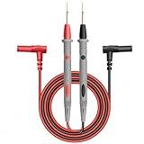 Test leads 1000V 20A Ultra-Sharp Gold-Plated Test Probe Lead for Multimeter Meter Test lead, 40.5 inch / 103 cm, multimeter test leads for Fluke/AstroAI/INNOVA/Klein Multimeter Electronic Clamp tester