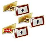6 Pack One Blue Star Flag Pins Service Lapel Pin Patriotic Meta Enamel Pins -Military Family Member Brooch Veterans Day Proud Badge Travel Souvenir Gifts