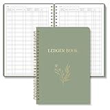 BIROYAL Accounting Ledger Book - Expense Tracker Notebook for Home Budget Tracking - A5 Finance Book - Bill Tracker Notebook for Small Business Bookkeeping - Finance Planner - Expense Ledger Book