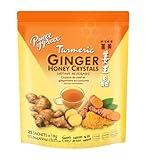 Prince of Peace Instant Ginger Honey Crystals w/ Turmeric, 25 Sachets – Instant Hot or Cold Beverage – Easy to Brew Ginger and Honey Tea, Caffeine and Gluten Free