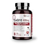 NATURE TARGET CoQ10-400mg with PQQ, Omega-3s & L-Carnitine, High Absorption Coenzyme-Q10 with BioPerine, Supports Heart, Brain, Immune System, Energy Production, 120 Servings