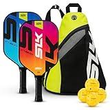 Selkirk Sport SLK Pickleball Paddles Set of 2 | Fiberglass Pickleball Paddle Set | SX3 Honeycomb Core | Designed in The USA for Traction and Stability | Electric Sunset + Oasis
