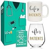 Breezy Valley Before After Patients Gifts Set, Nurse Gifts for Women, Nurses Week Gift - Graduation Birthday Gifts for Nurses Doctors Therapists Mugs Set
